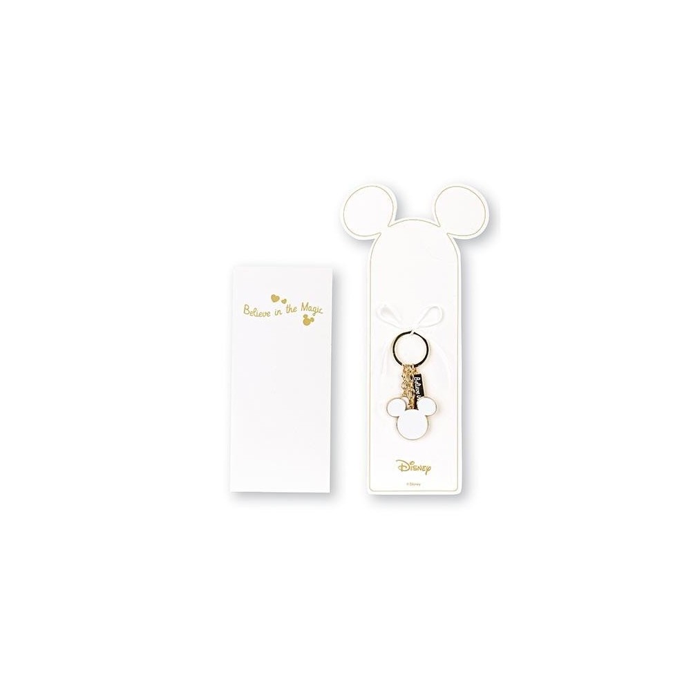 PORTACHIAVI MICKEY CUORE H9 ORO BIANCO